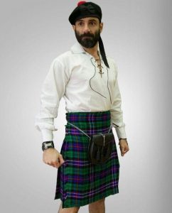 Man Wearing Ferguson Tartan kilt