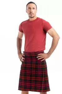 Man Wearing MacDonald Tartan Kilt